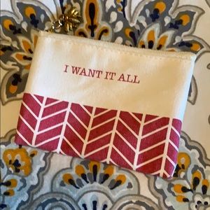 I WANT IT ALL zip pouch
